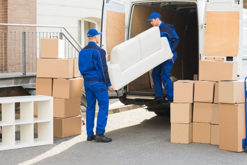 Residential moving day in Westminster with careful packing and transport